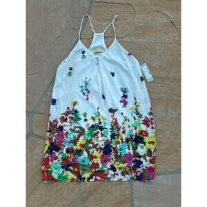 How very loved womens dress mini halter Multicolored Floral Lined size M NWT
